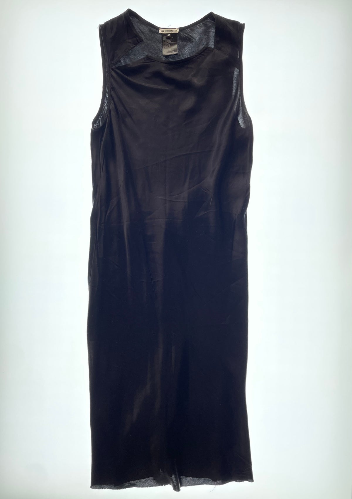 Black Silk Asymmetrical Dress