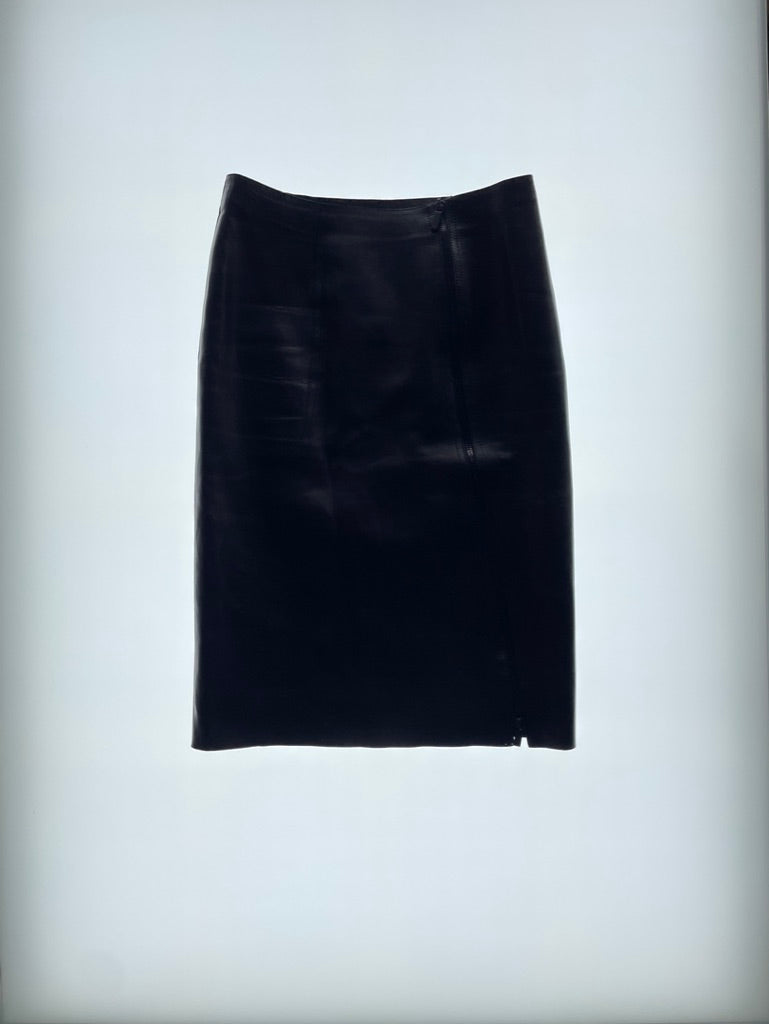 SS99 Leather Zip Skirt