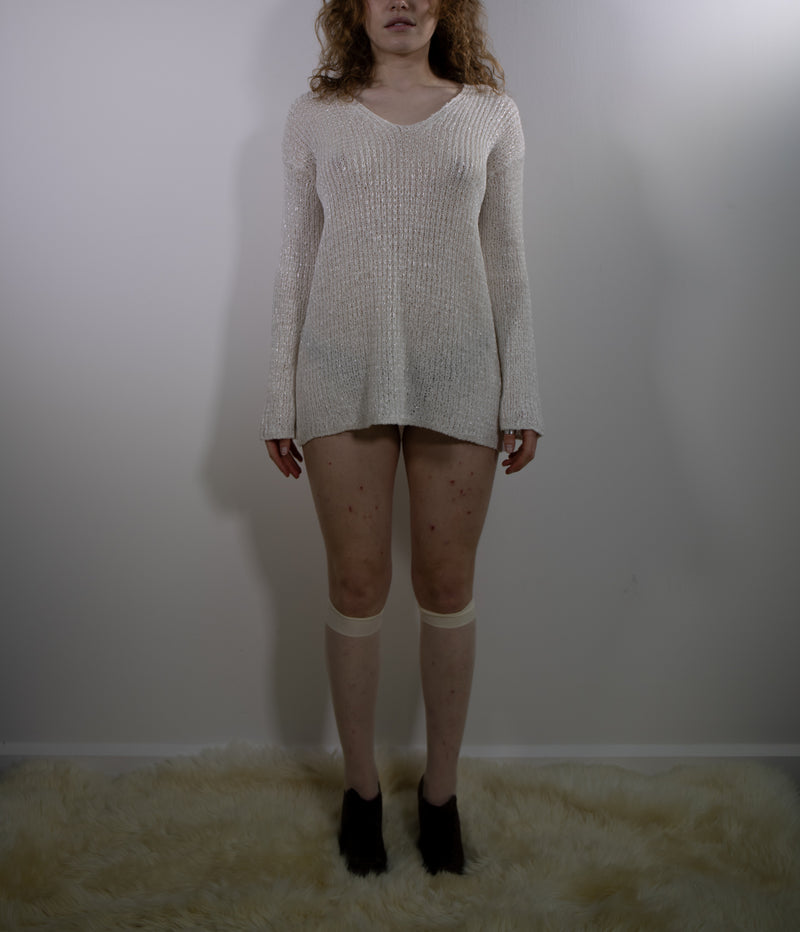 White Sparkly Sweater