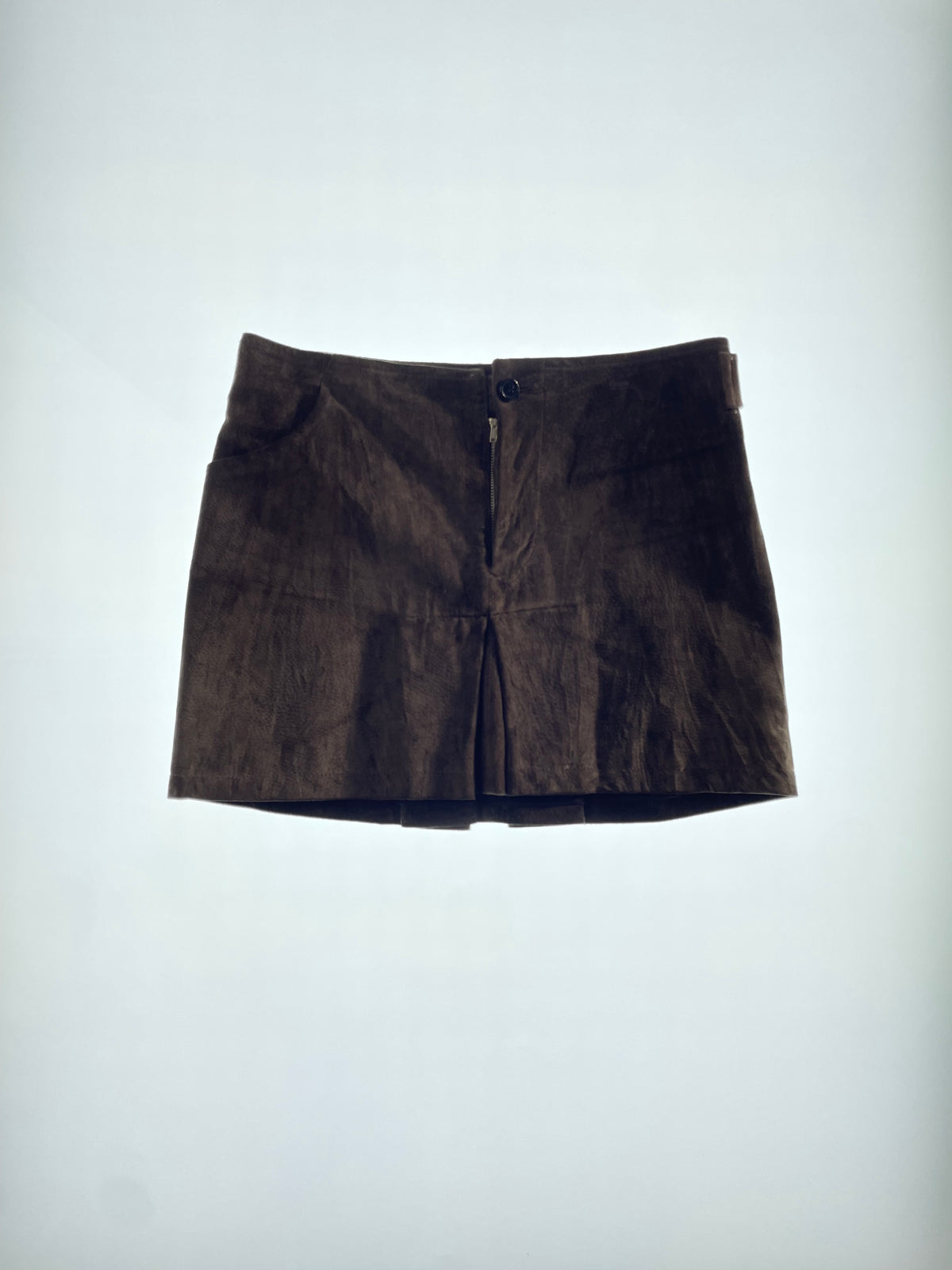 Suede Brown Mini Skirt