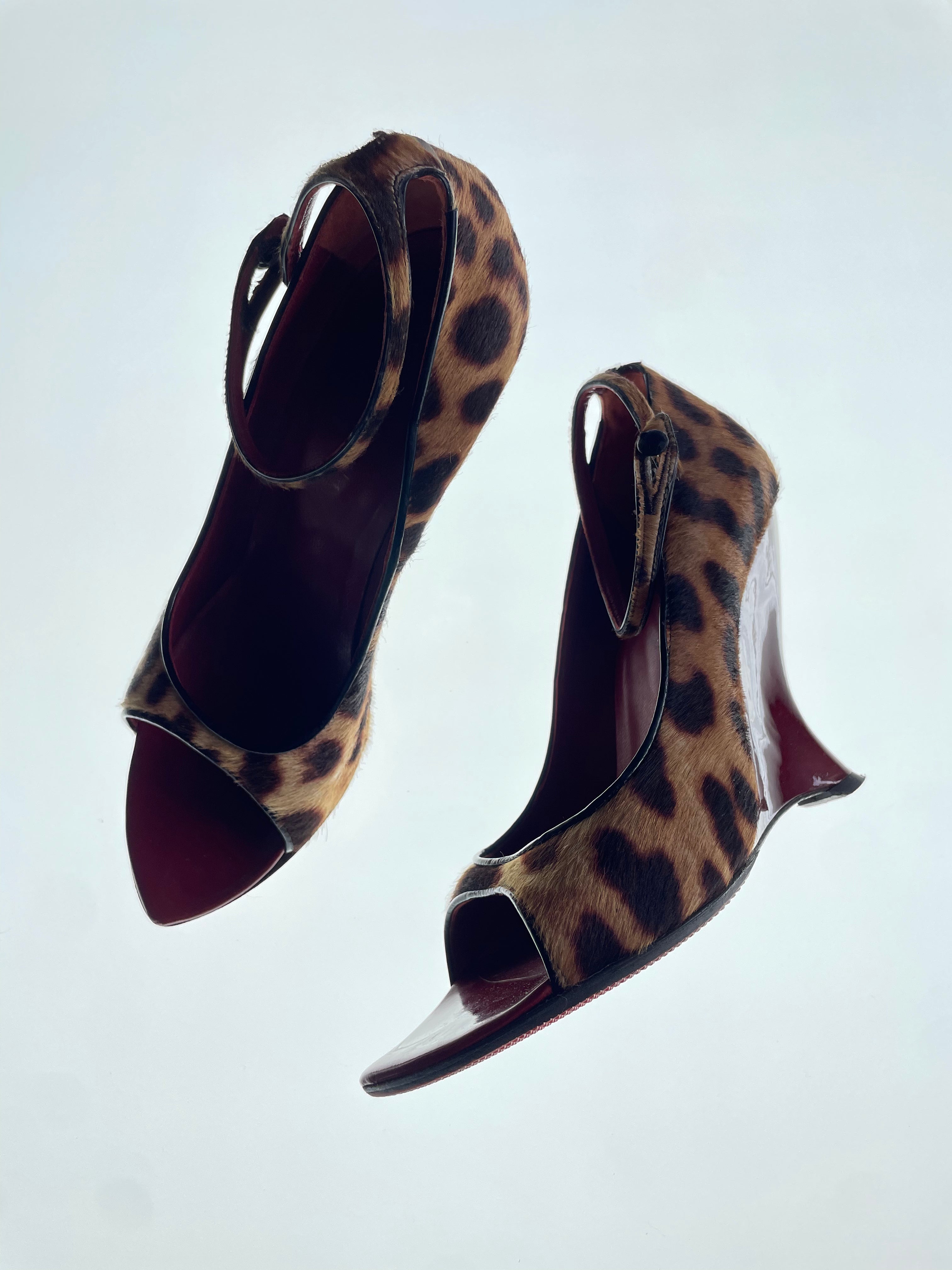 Leopard Print Tom Ford Wedges Baraboux Yves Saint Laurent FW04