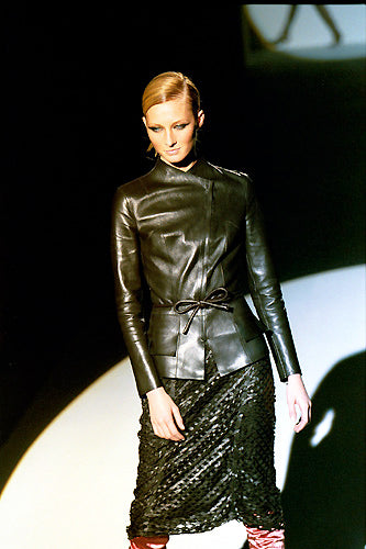 Baraboux Gucci FW 99 Black Leather Jacket