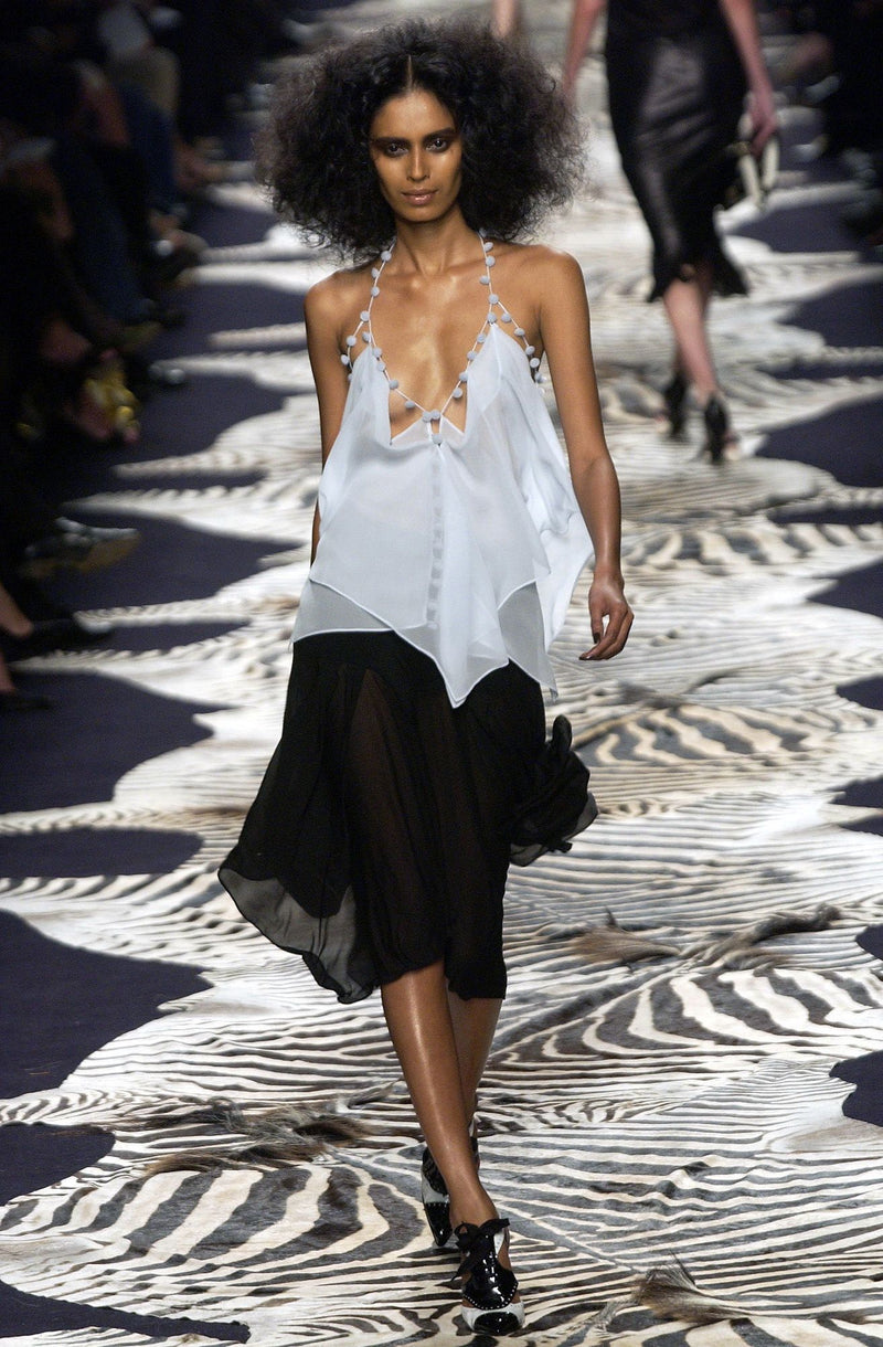 SS 2004 Pleated Silk Skirt (Look 15)
