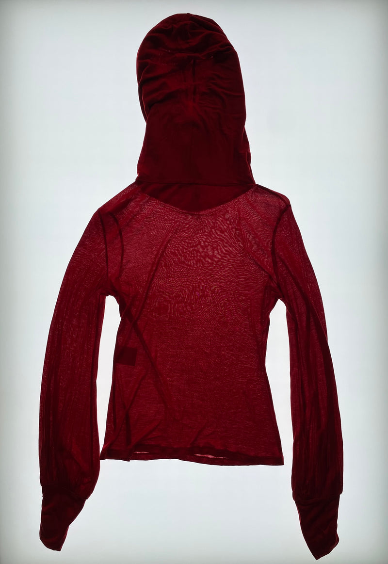 Red Hooded Top