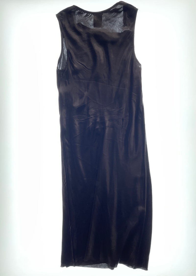 Black Silk Asymmetrical Dress