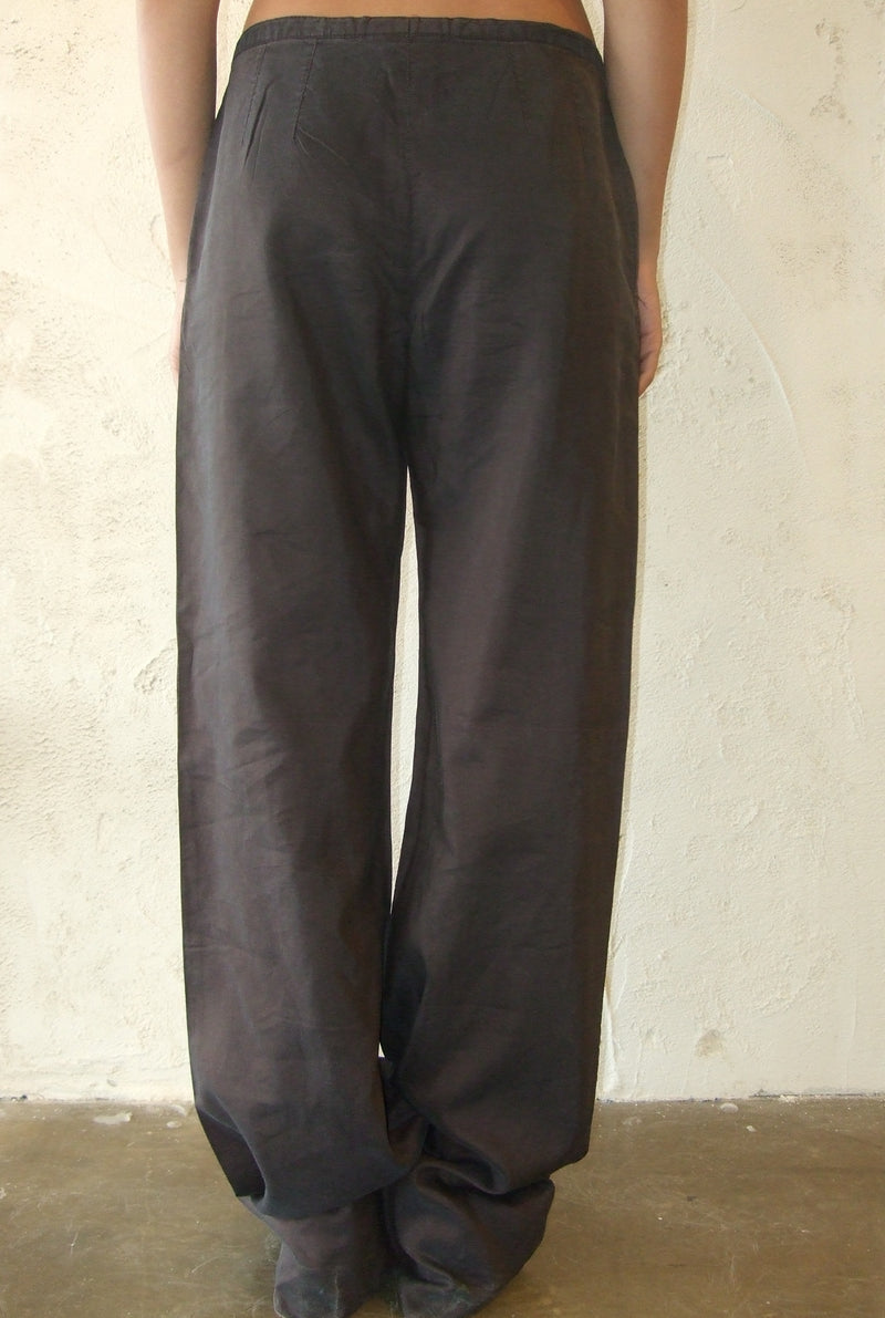 Brown Silk Pants