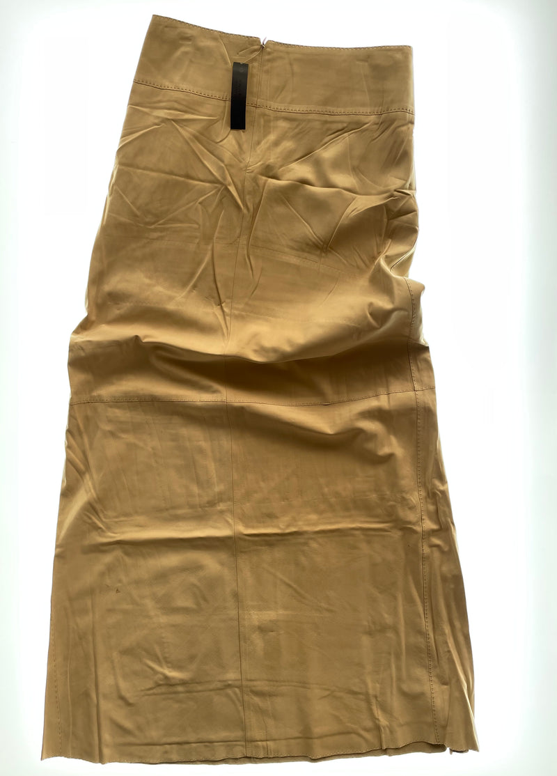 SS07 Beige Leather Skirt