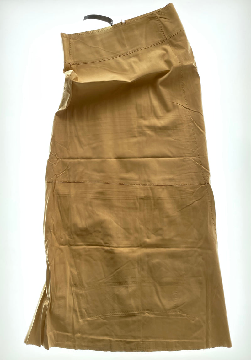SS07 Beige Leather Skirt
