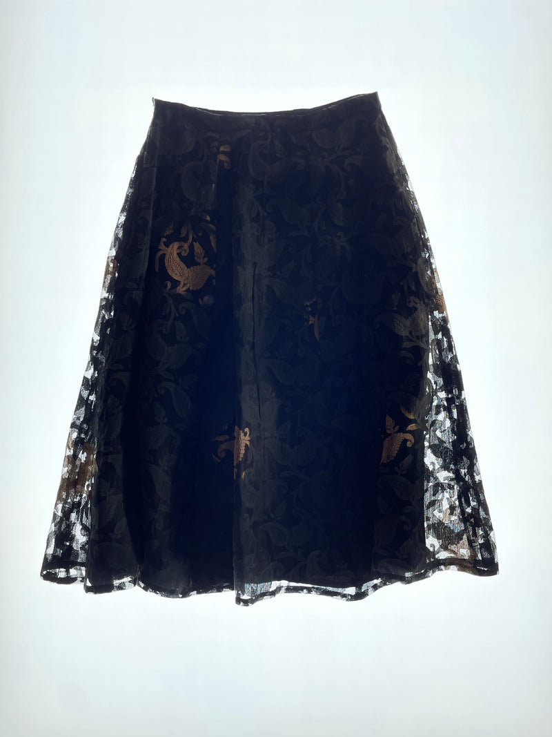 Black & Gold Pattern Skirt