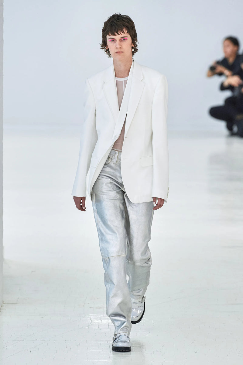SS20 Holographic Silver Trousers