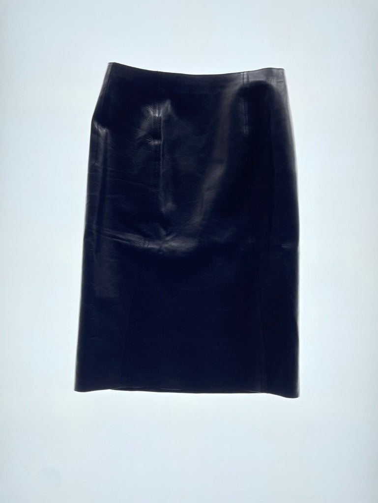 SS99 Leather Zip Skirt