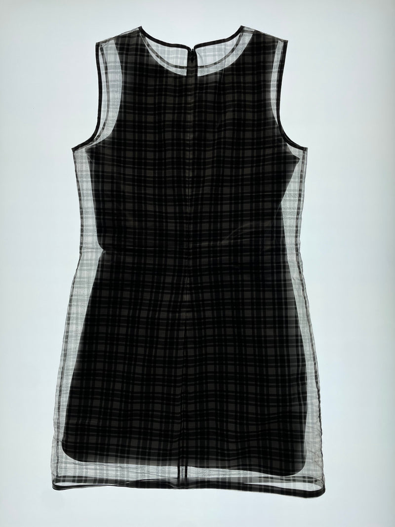 SS92 Layered Black Checkerboard Dress