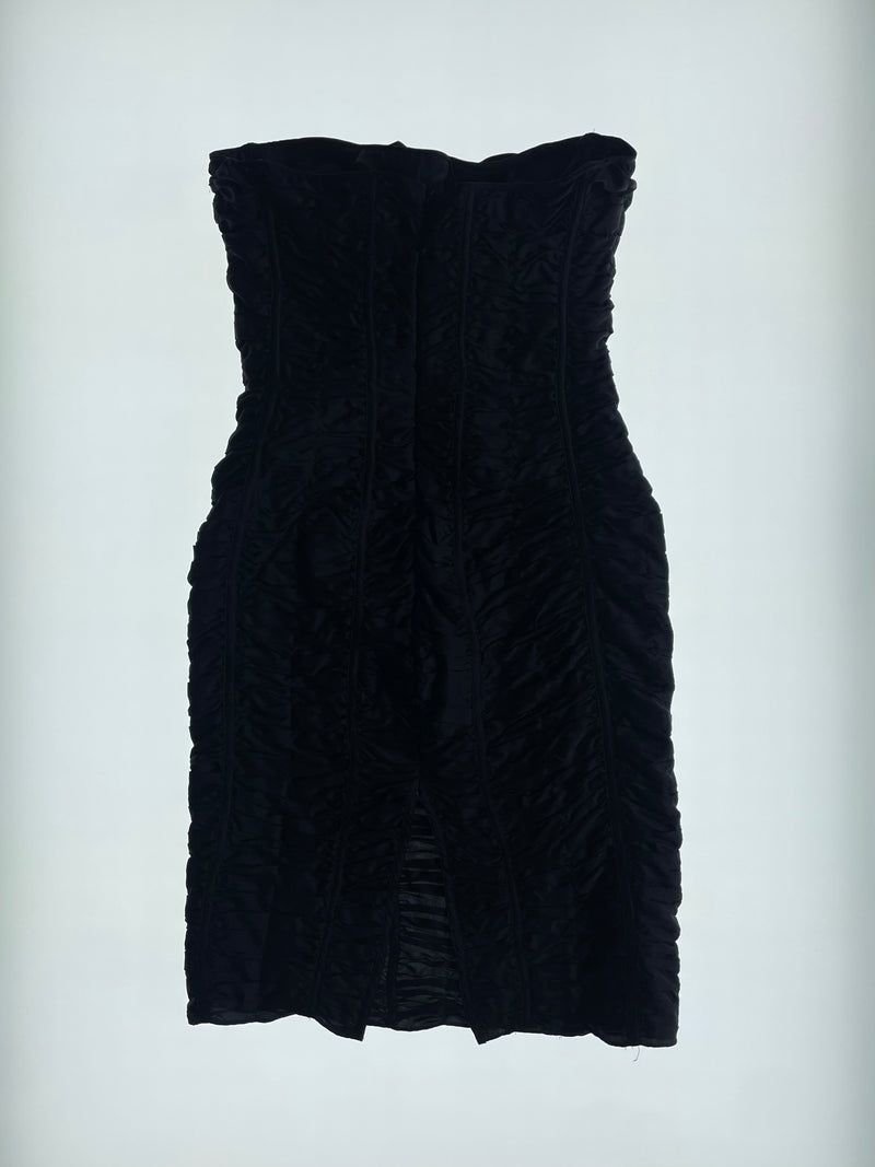 SS01 Black Ruched Dress