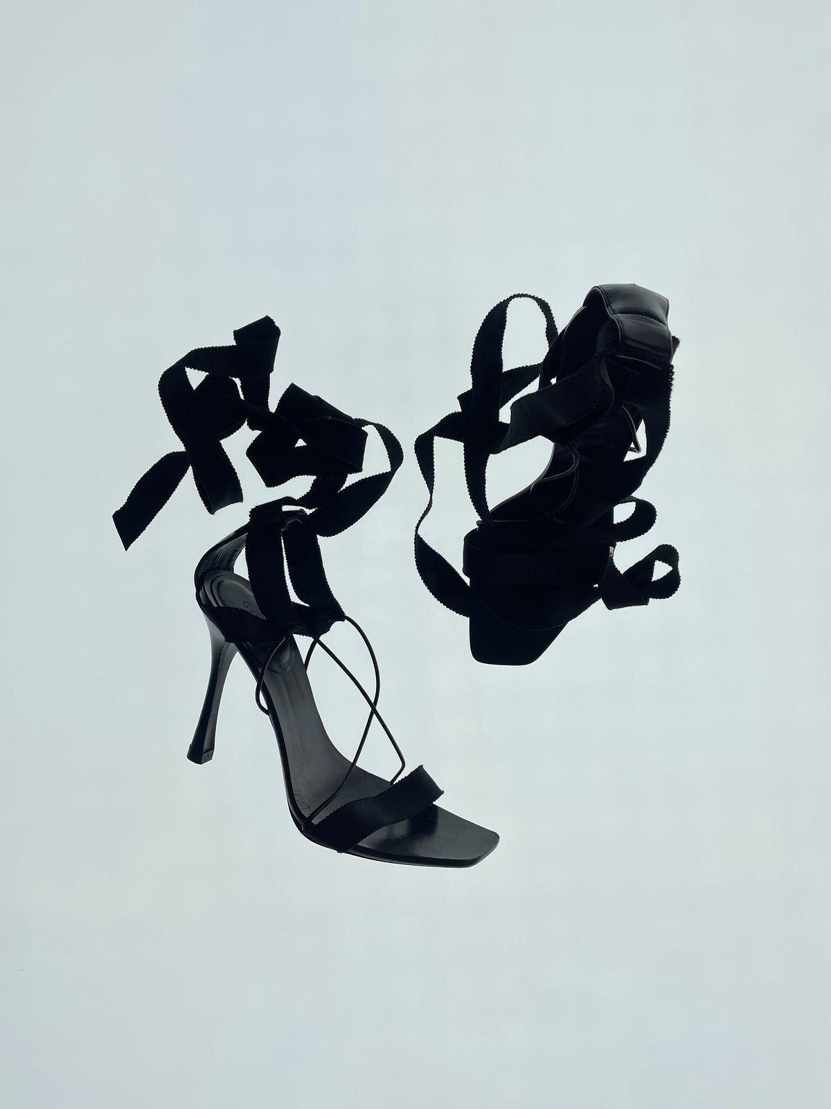 FW02 Black Ribbon Heels