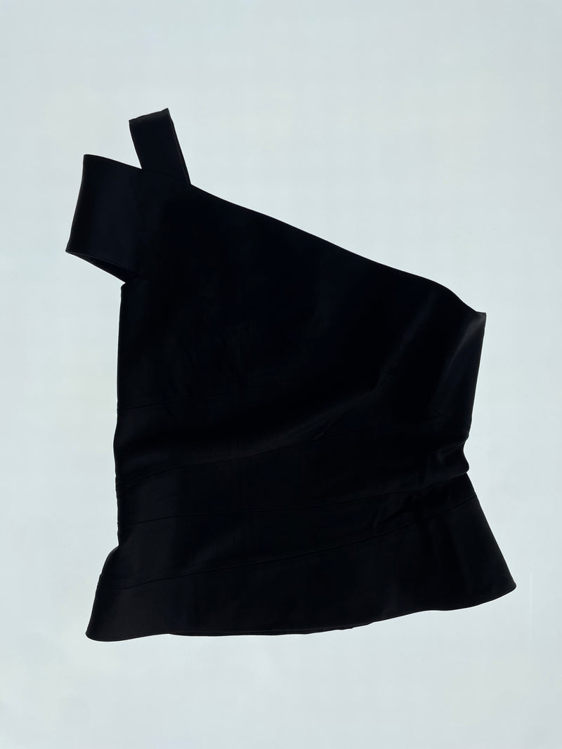 One Shoulder Black Top