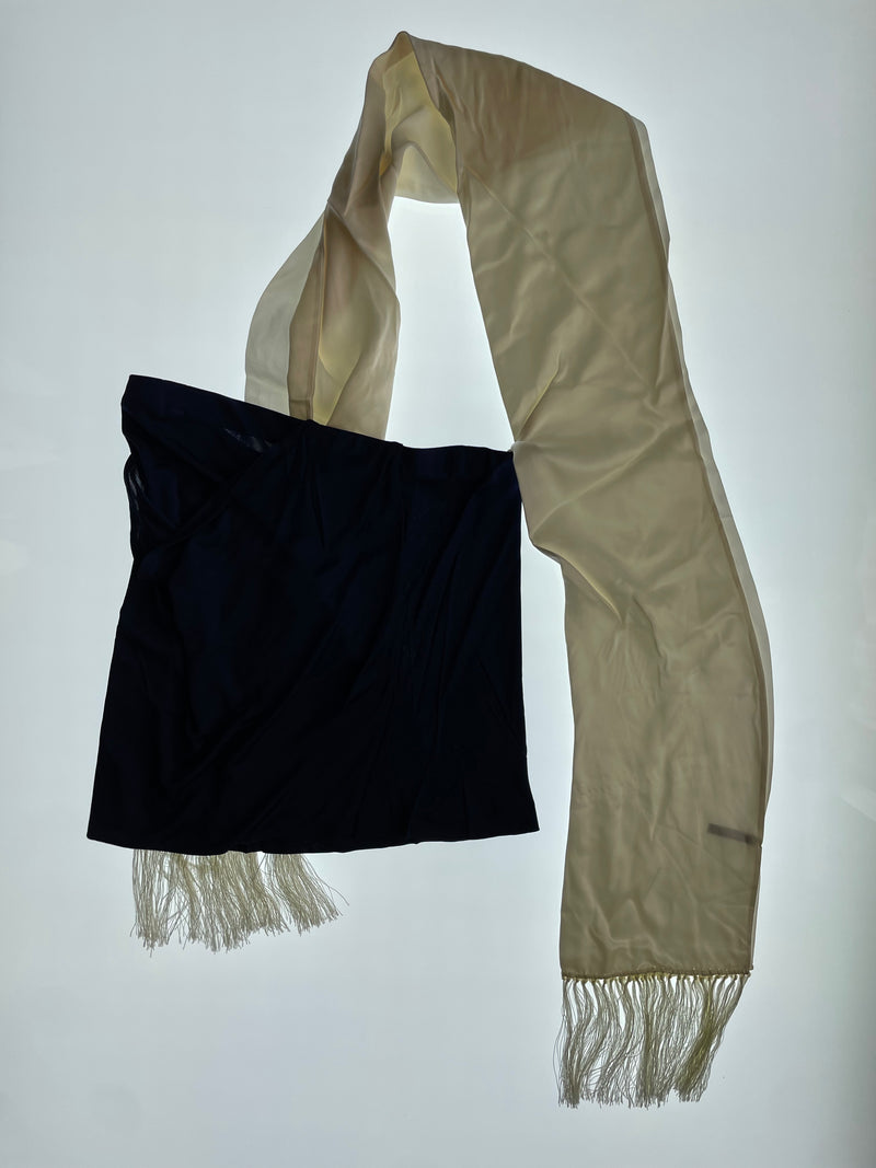 SS 2007 Navy Scarf Top