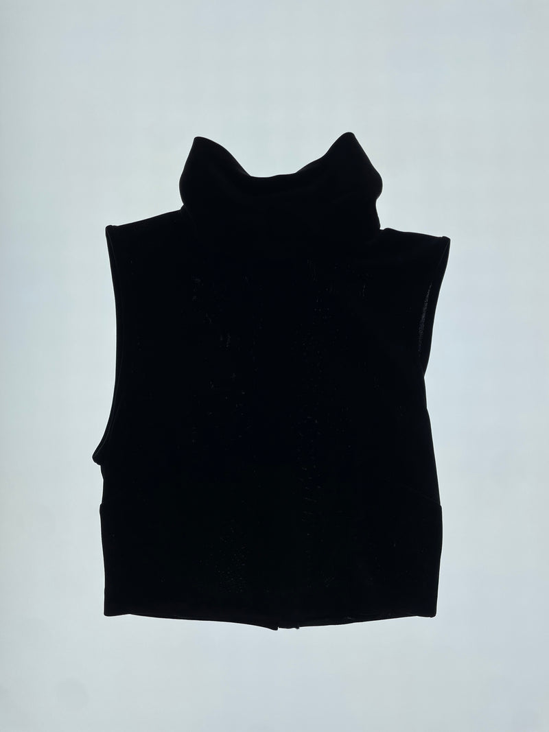 FW 1998 Black Turtleneck Crop Top