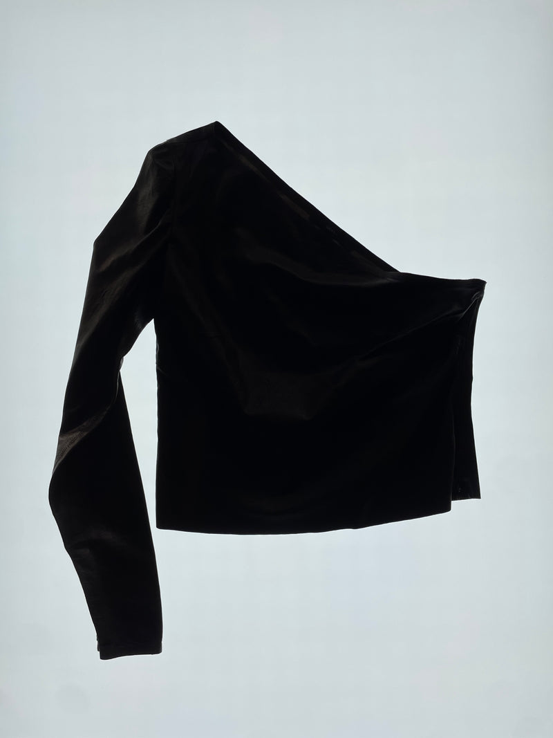 SS 2000 Leather One Shoulder Top