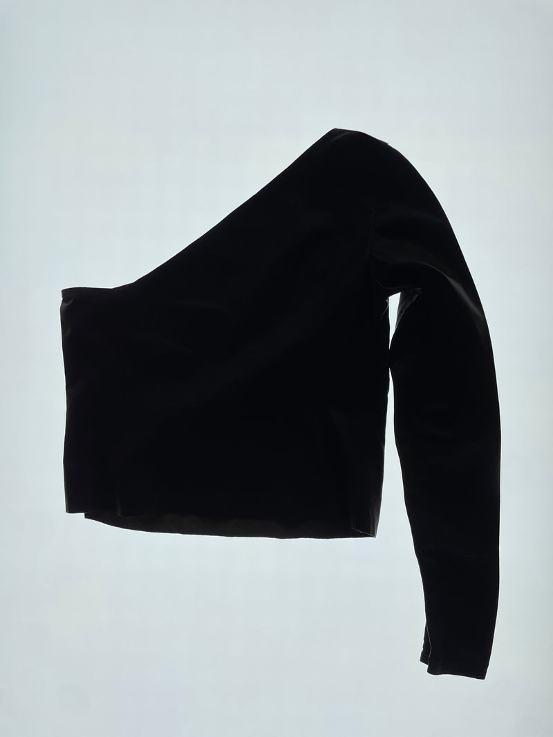 SS 2000 Leather One Shoulder Top