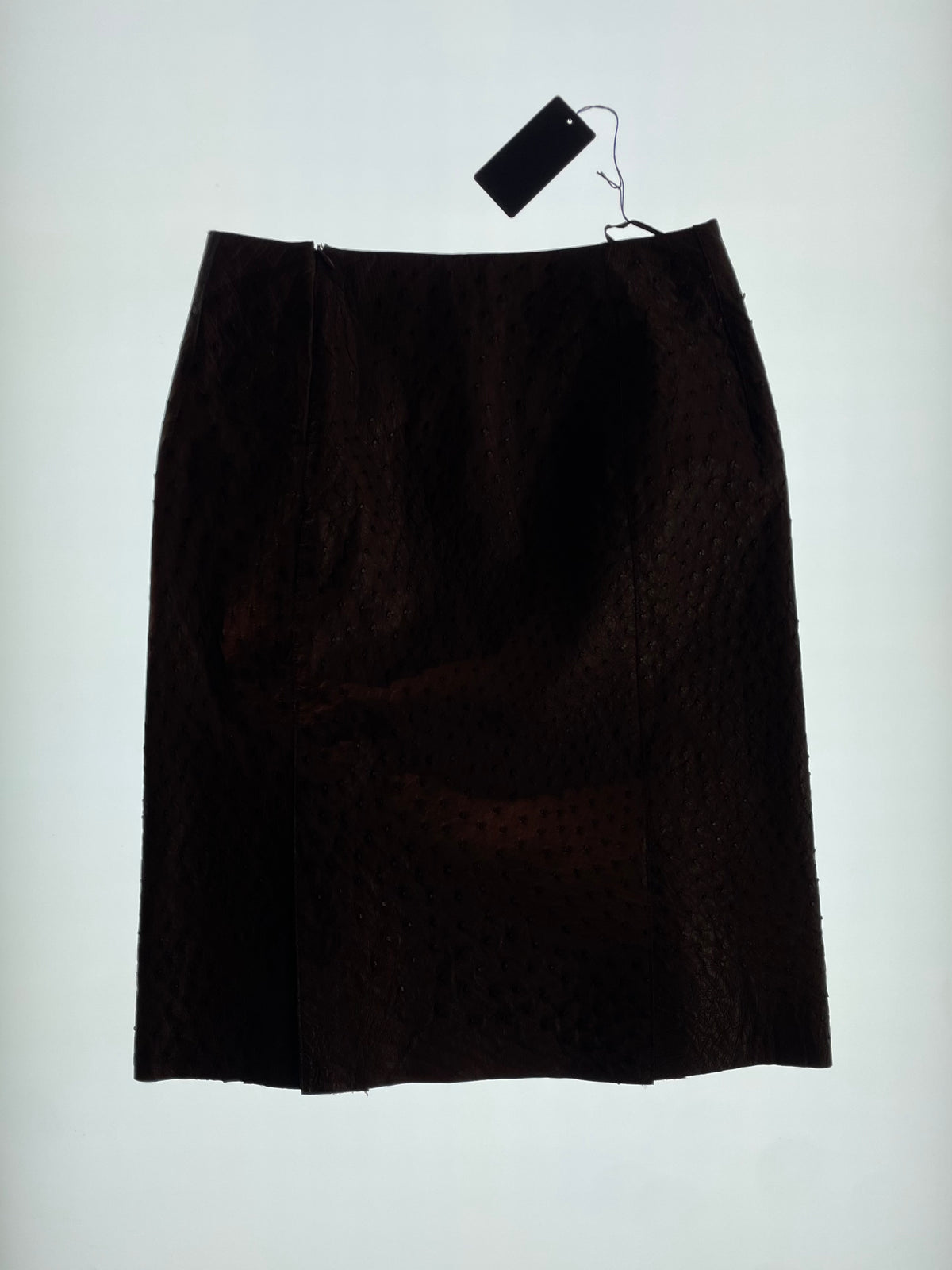 SS 2000 Prada Brown Leather Skirt