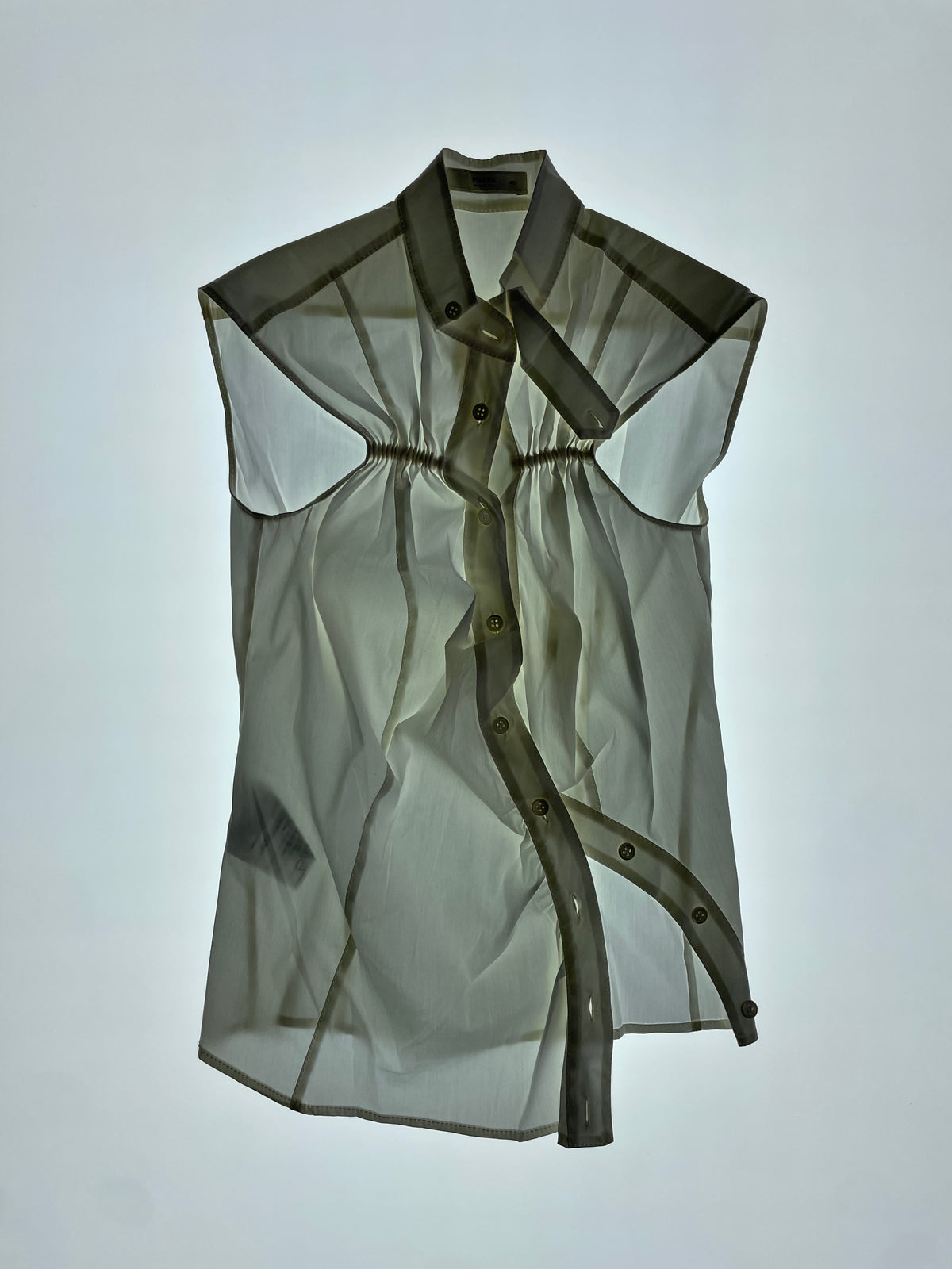 White Asymmetrical Button up Shirt