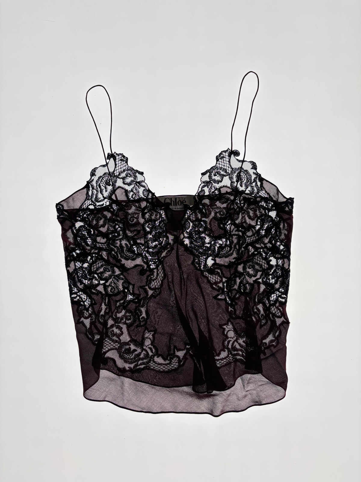FW 2002 Burgundy and Lace Camisole