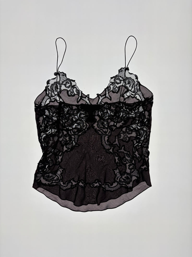 FW 2002 Burgundy and Lace Camisole
