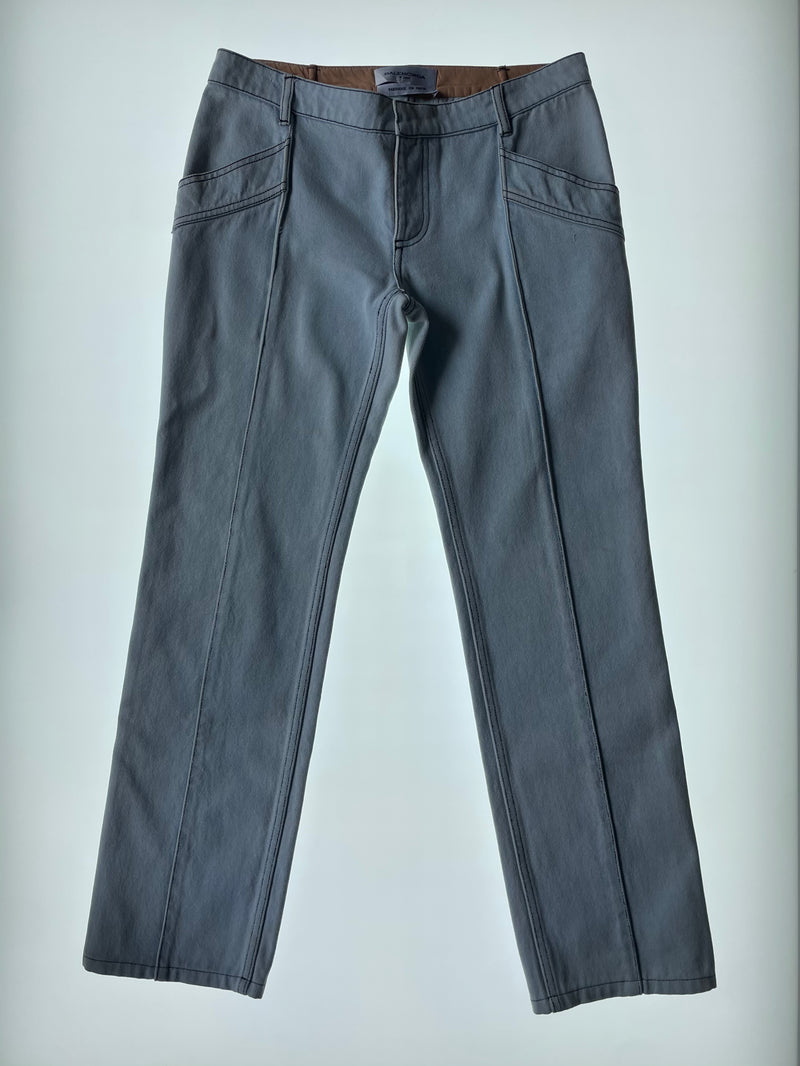 FW 2002 Stitched Trim Denim Trousers
