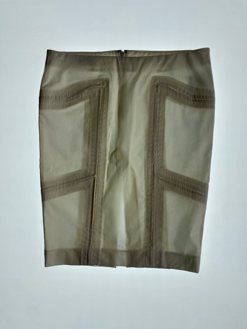 SS2005 White Panelled Skirt