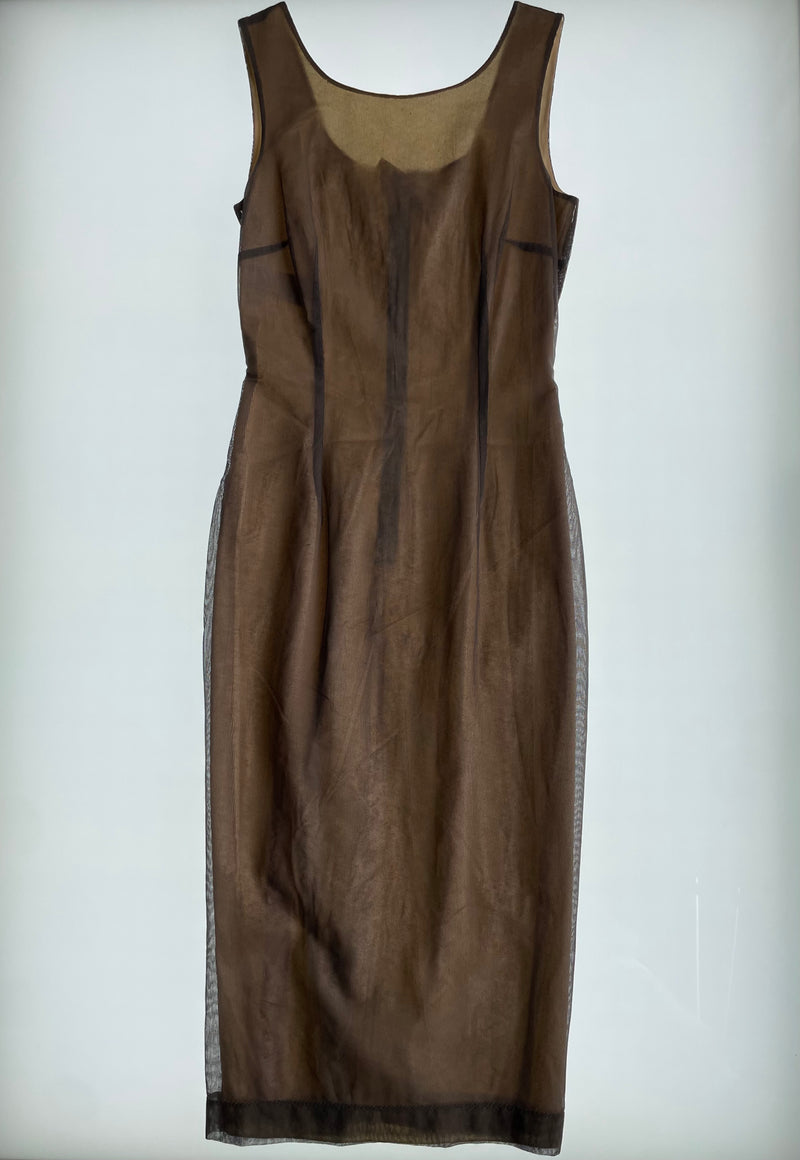 FW1998 Nude Fitted Cocktail Dress