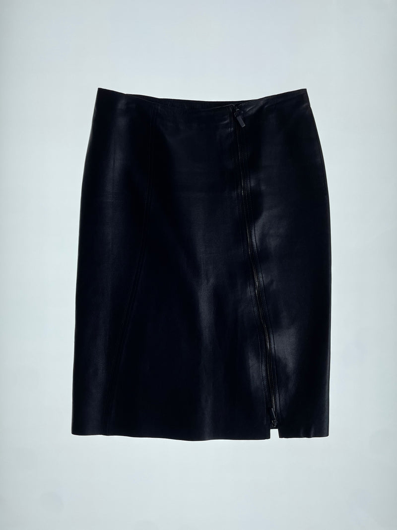 SS99 Leather Zip Skirt