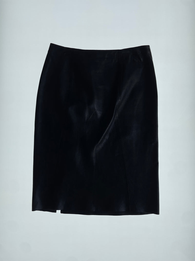 SS99 Leather Zip Skirt