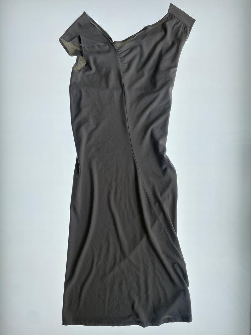 Grey Cowl Neck Dress