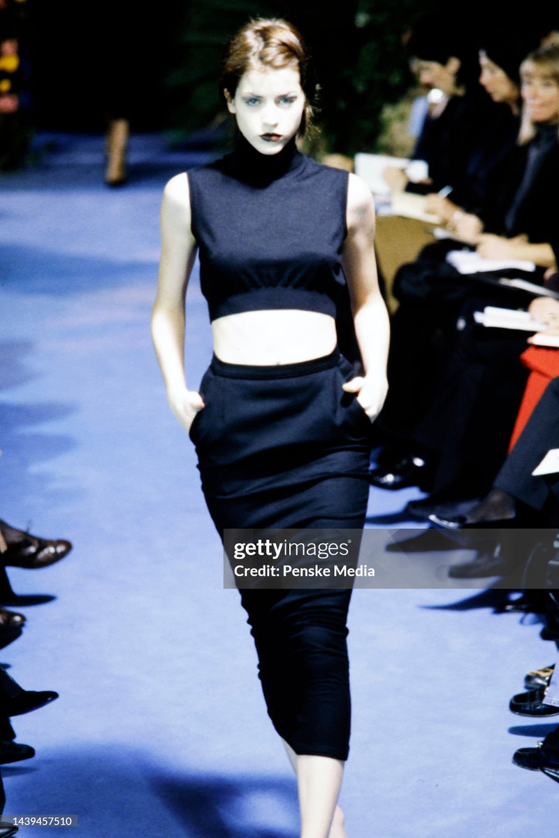 FW 1998 Black Turtleneck Crop Top