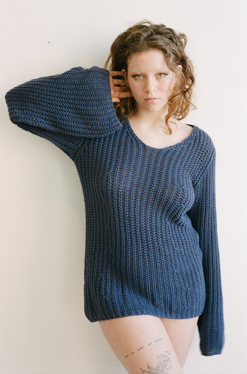 Blue Oversized Sweater