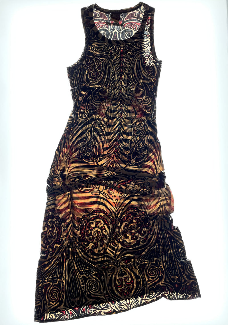 Gaultier Jean SS96 Tribal Print Mai Dress
